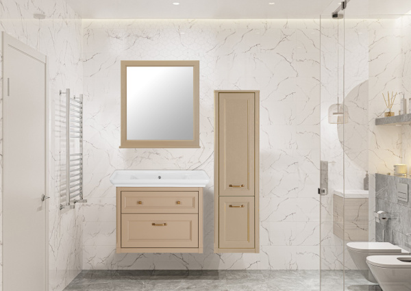 Тумба под раковину ASB-Woodline   Толедо 85  11212 (бежевый)